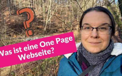 Was ist eine One Page Webseite?