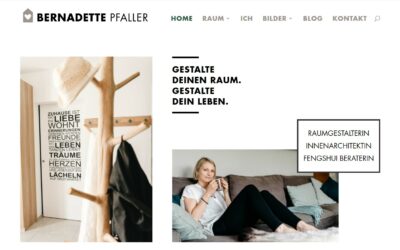 Webseite für Bernadette Pfaller – Raumgestalterin, Innenarchitektin, Feng Shui Beraterin