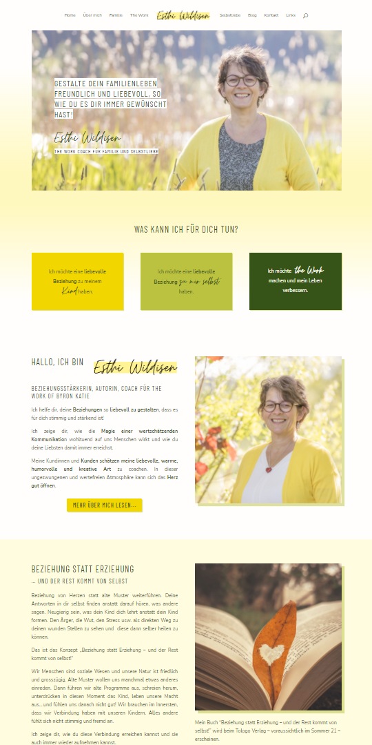 Esthi Wildisen Webseite 